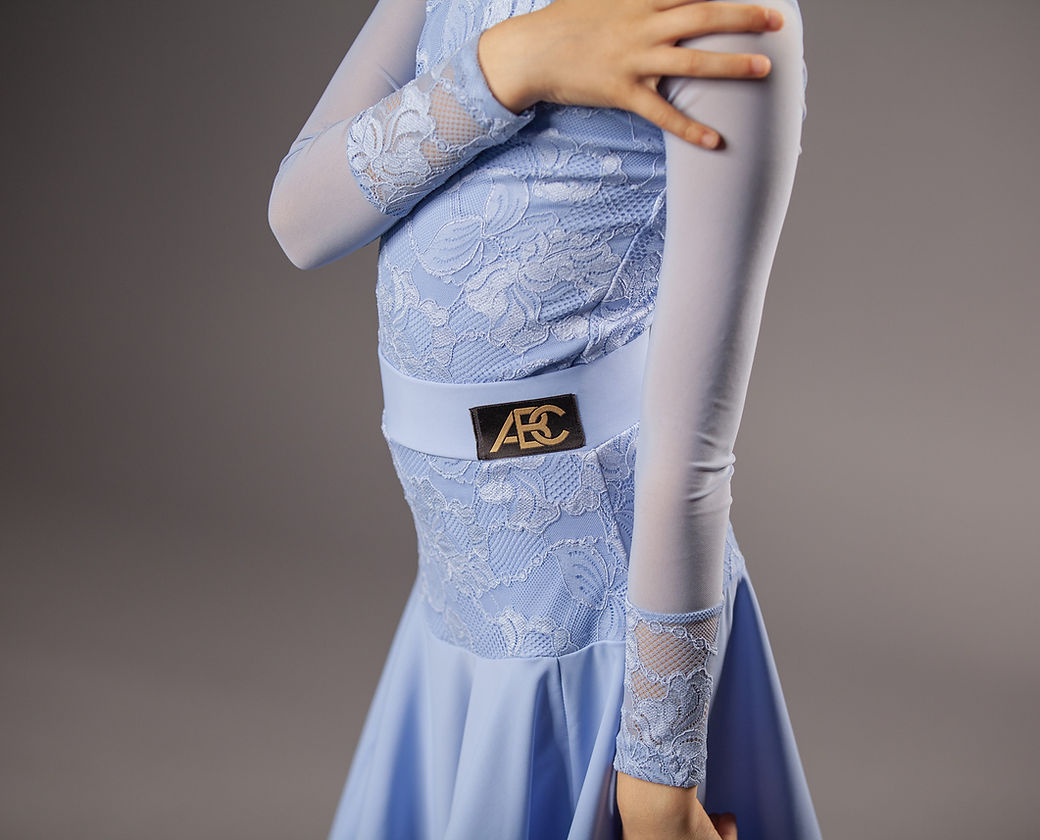 Juvenile dress Emily in bluebell color