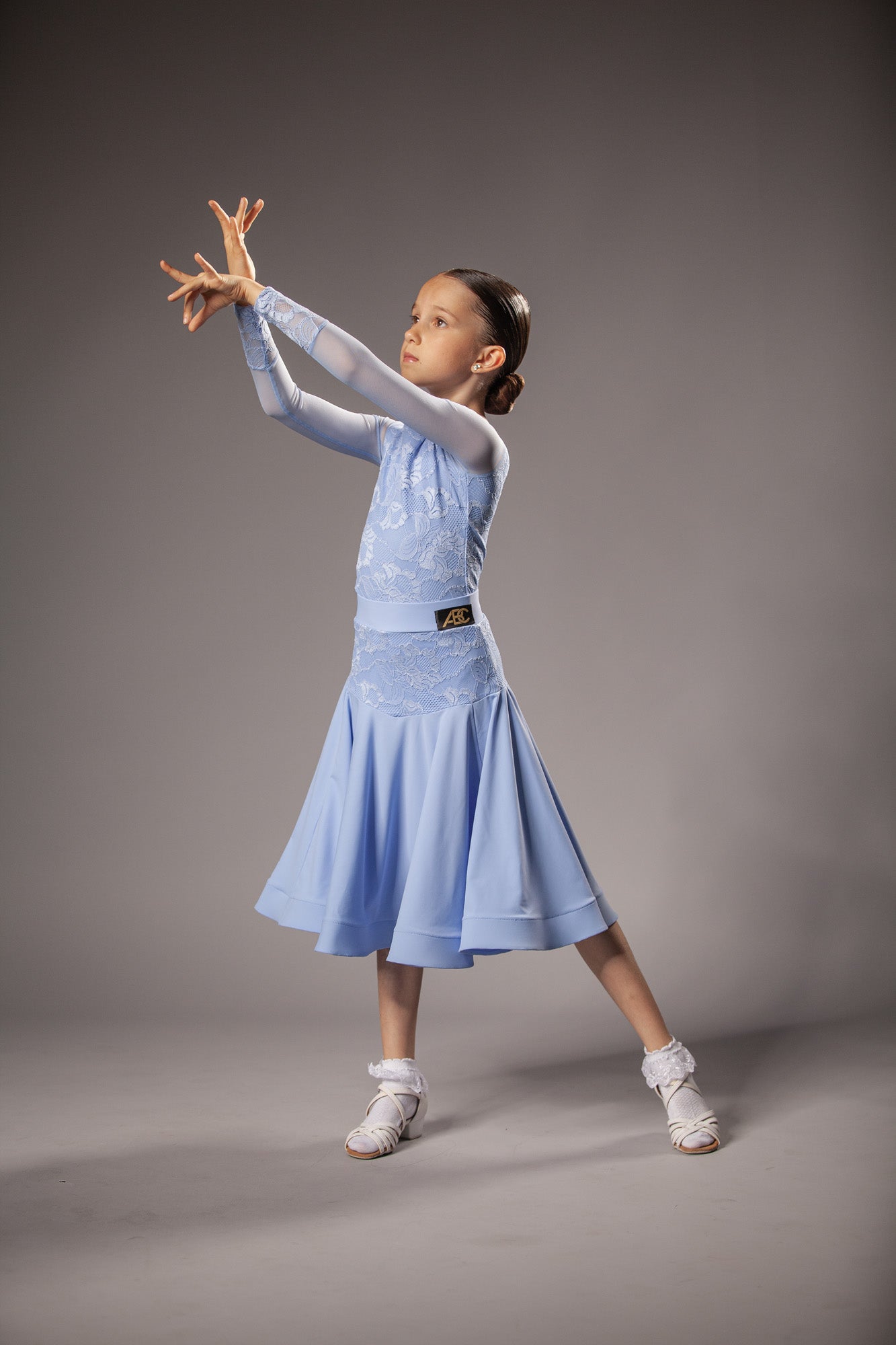 Juvenile dress Emily in bluebell color