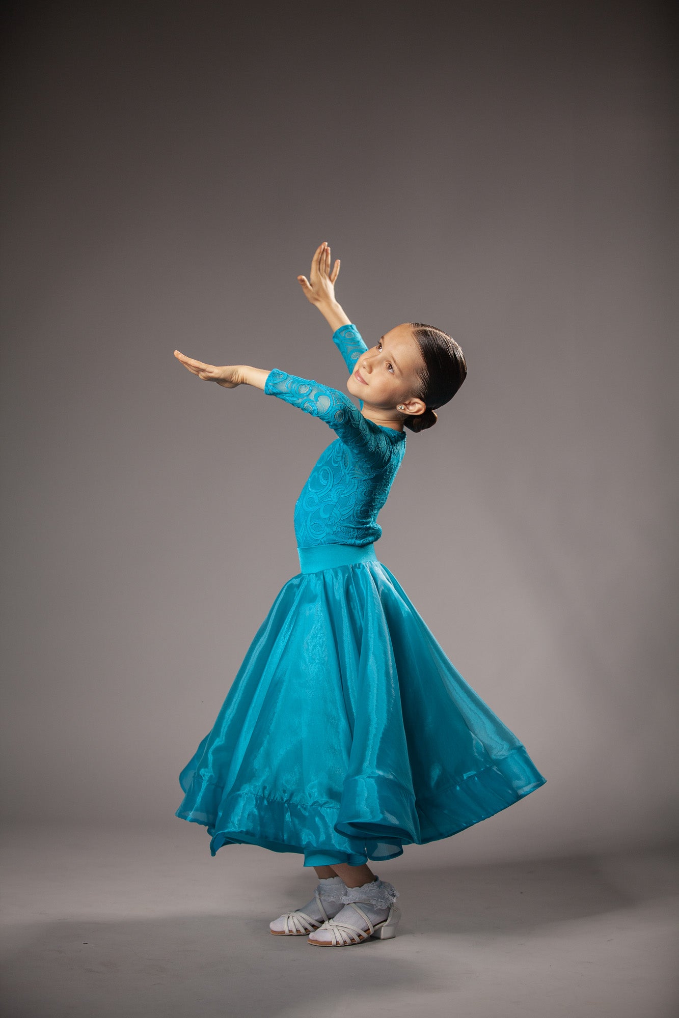RENT ME: Turquoise dress in size S for ballroom and latin