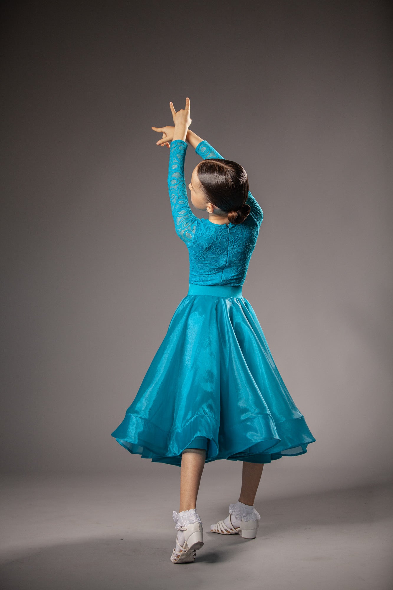 RENT ME: Turquoise dress in size S for ballroom and latin