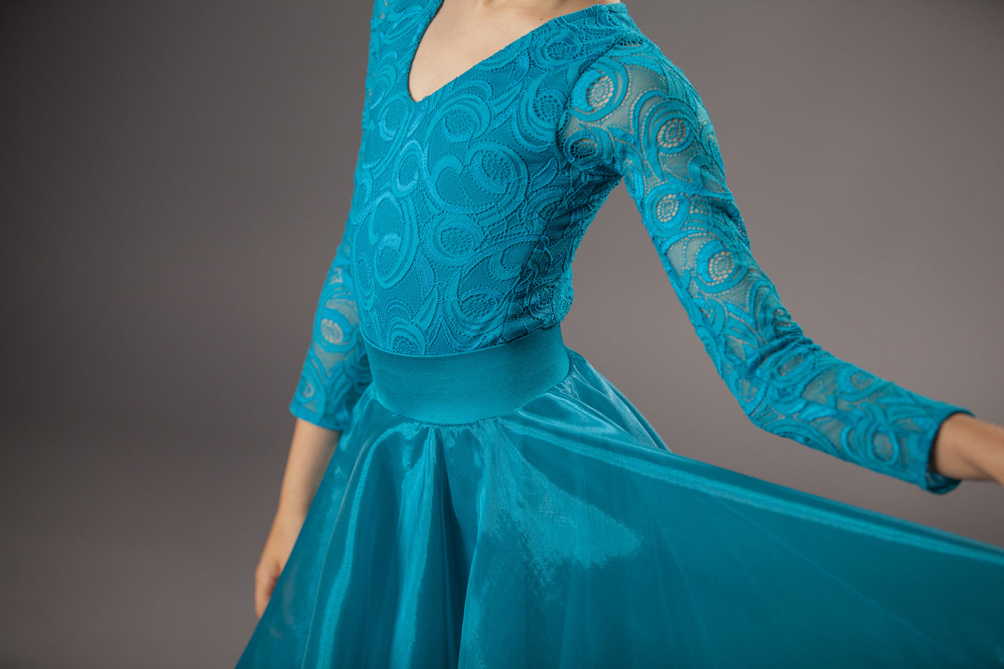 RENT ME: Turquoise dress in size S for ballroom and latin