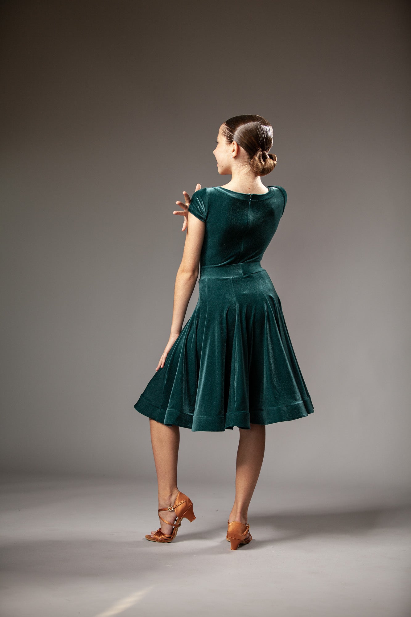 Juvenile dress Julia in forest green