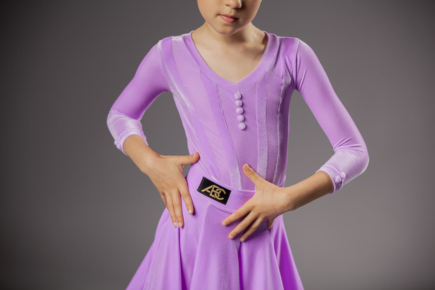 Juvenile dress Adelina in lilac color