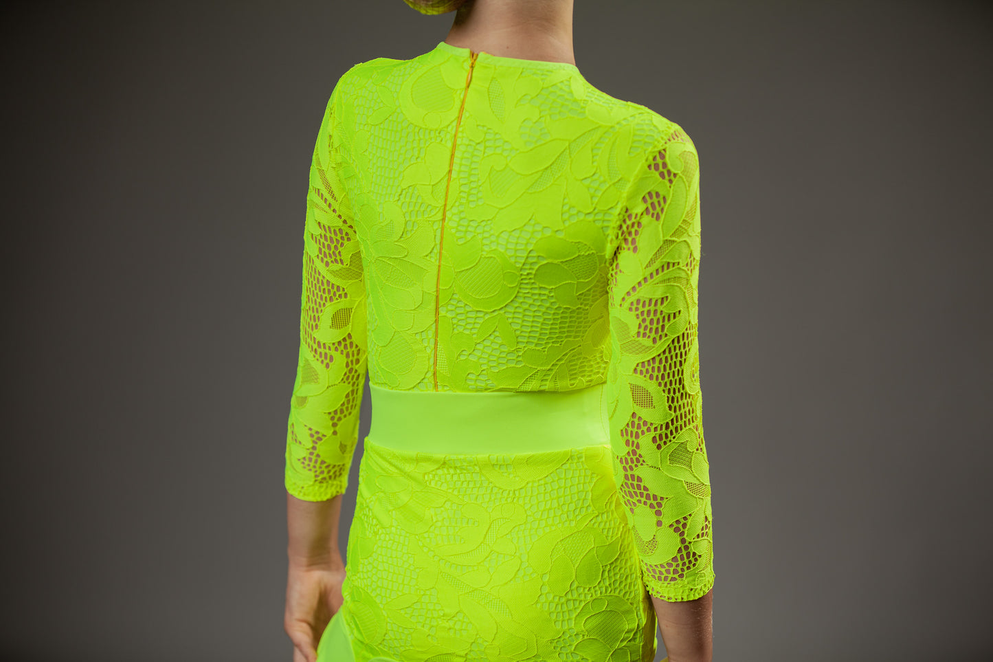 Juvenile dress Bella in tropic lime color