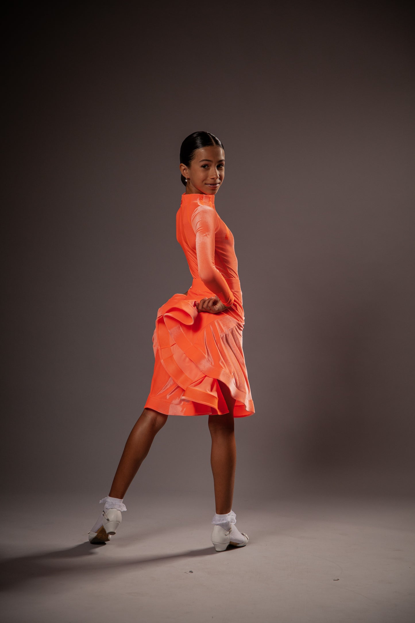 Juvenile dress Nicole in orange color