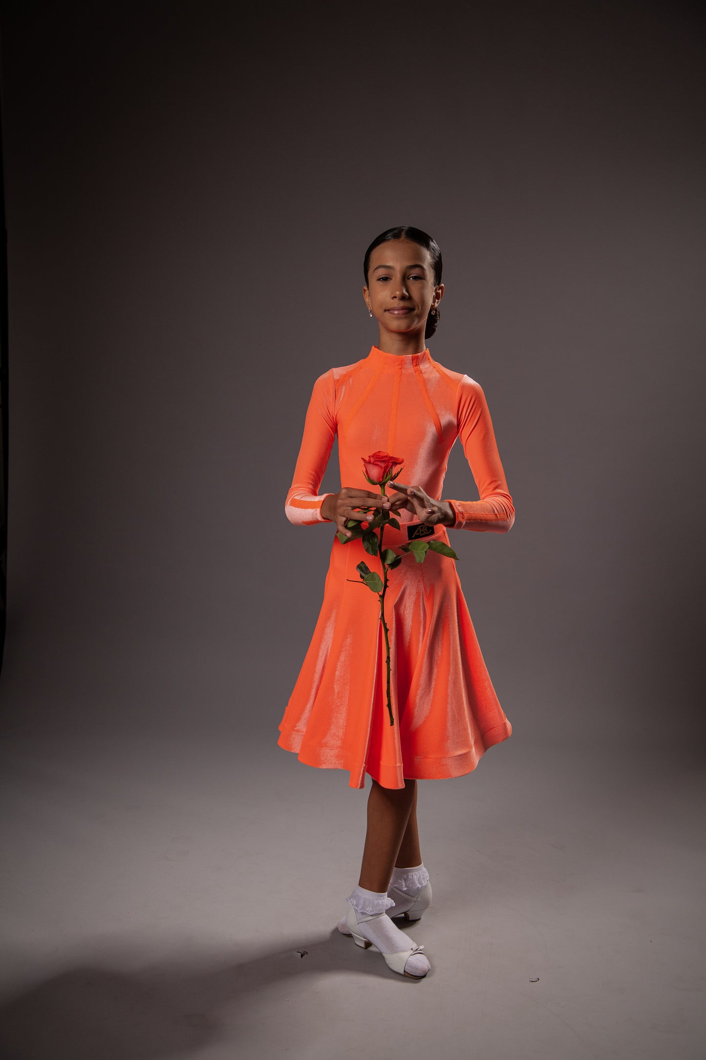 Juvenile dress Nicole in orange color